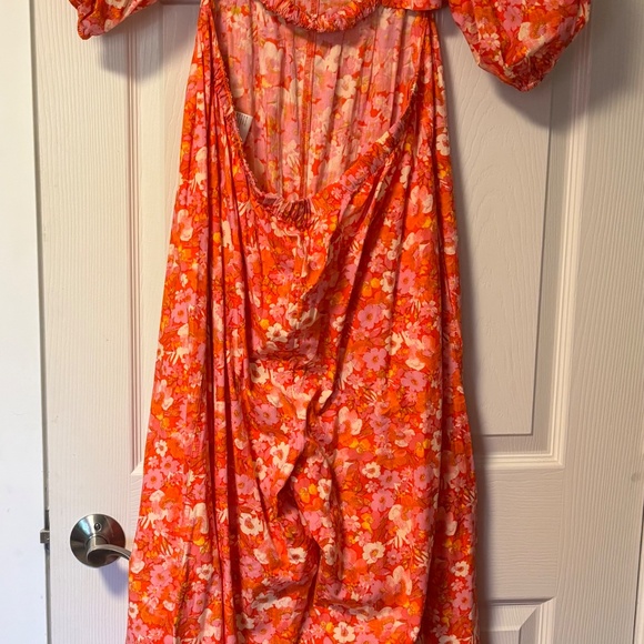 Pink Orange Flower Jumpsuiit w Pockets - Picture 4 of 4